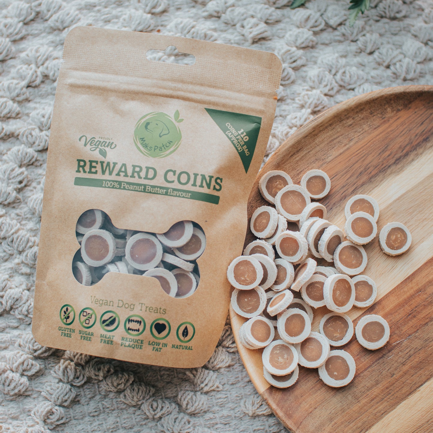 Peanut Butter Reward Coins | Mak's Patch (25g | 100g)
