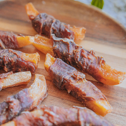 Duck Wrapped Sweet Potato