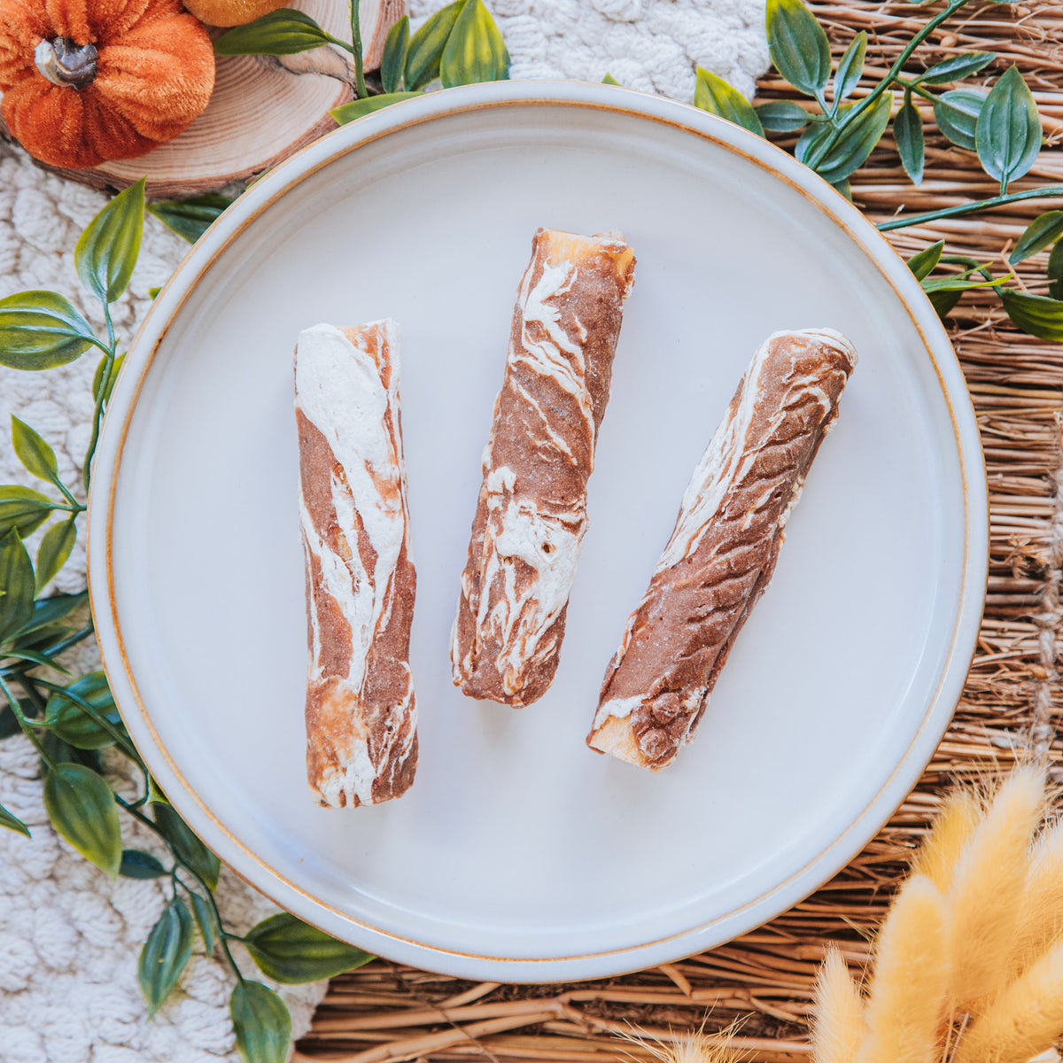Chicken, Pollock & Pumpkin Roll