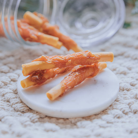 Rabbit Wrapped Sweet Potato Tubes