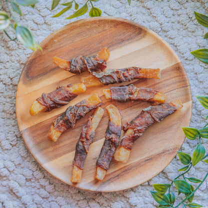 Duck Wrapped Sweet Potato