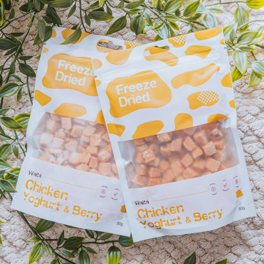 Freeze Dried Mixed Cubes | Chicken, Yoghurt & Berry | Waita (50g)