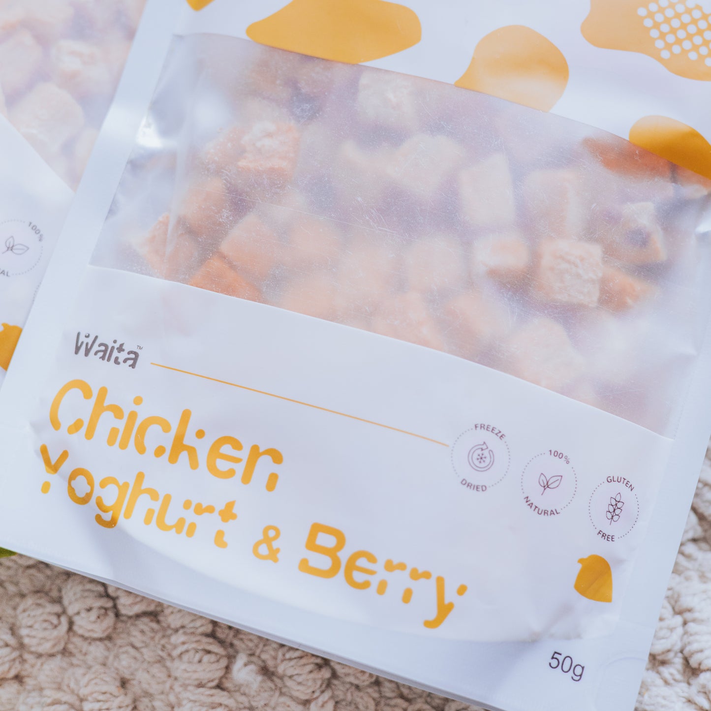 Freeze Dried Mixed Cubes | Chicken, Yoghurt & Berry | Waita (50g)