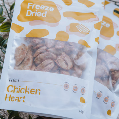 Freeze-Dried Chicken Hearts | Waita (40g)